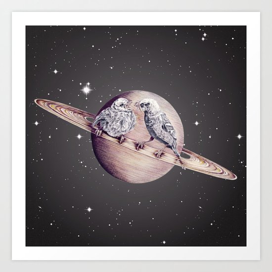 Space Sparrows Art Print