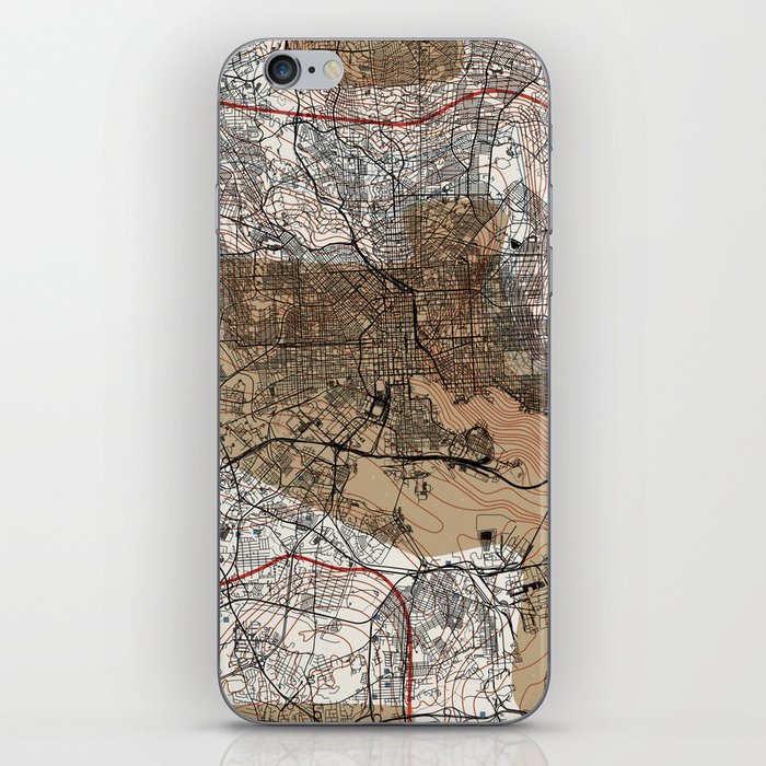 USA, Baltimore City Map Collage iPhone Skin