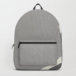 Grey Geometric Split by Diagonal White Line Backpack