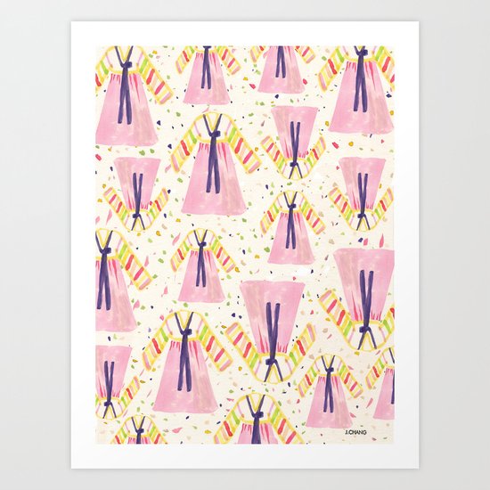 Happy Hanbok Art Print