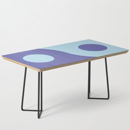 Pastel Blue and Very Peri Yin Yang Symbol Coffee Table