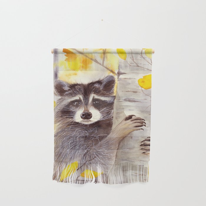 Live fast eat trash, Racoon Wall Hanging