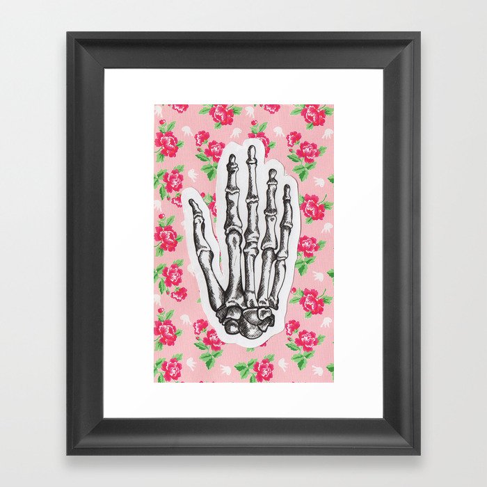 Hand bones Framed Art Print