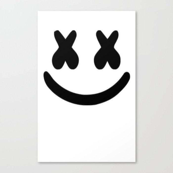 Marshmello Face Black Canvas Print By Bugugan999 Society6