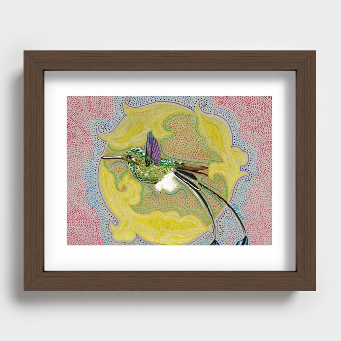 Booted Racket-Tail Recessed Framed Print