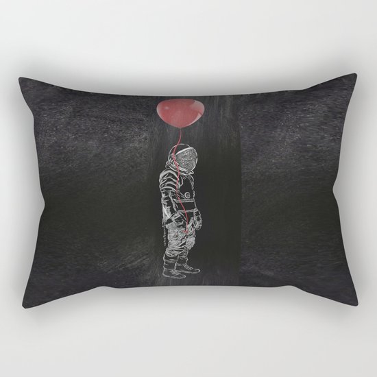 Balloon Astronaut Rectangular Pillow