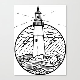 Stormy Lighthouse Canvas Print