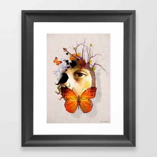 fluttery abstract Framed Art Print