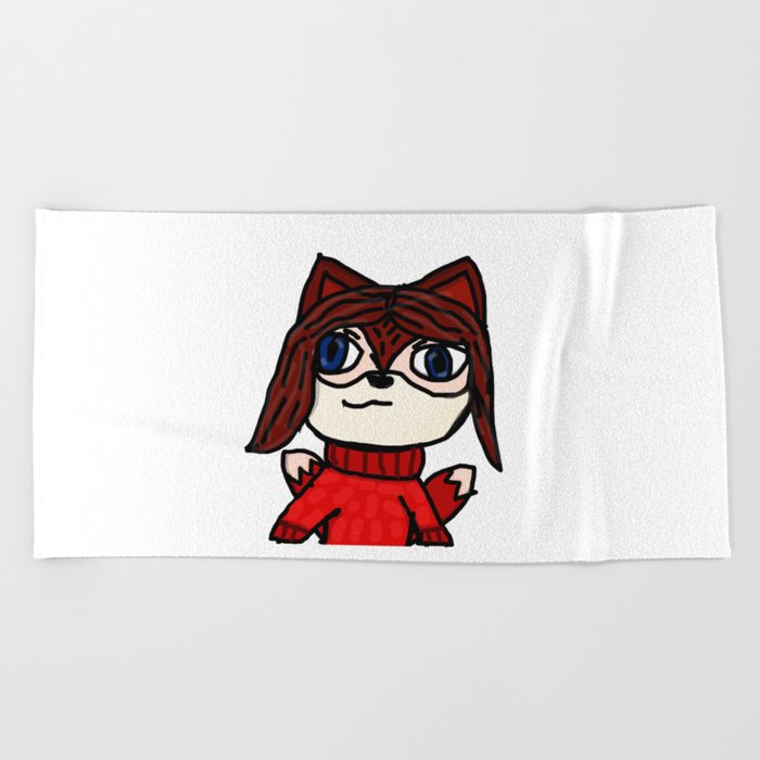 Fox Girl Beach Towel