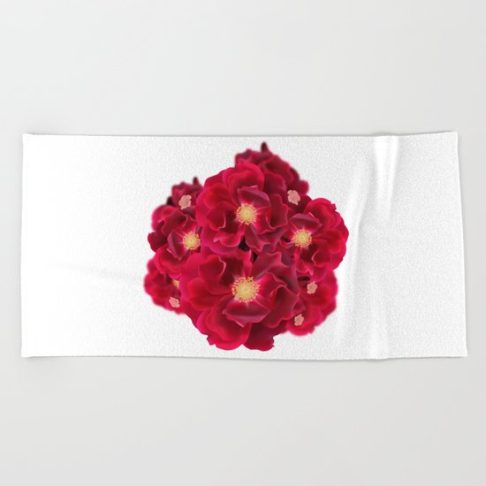 Floral Ink Beach Towel