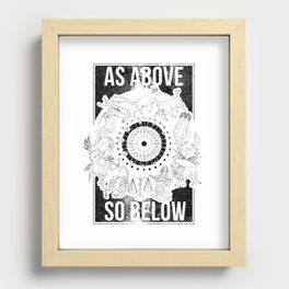 As Above, So Below - Zodiac Illustration Recessed Framed Print