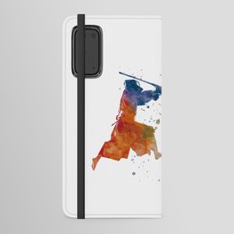 watercolor kendo match Android Wallet Case