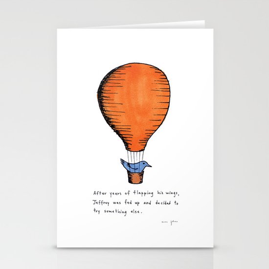 Jeffrey was fed up Stationery Cards