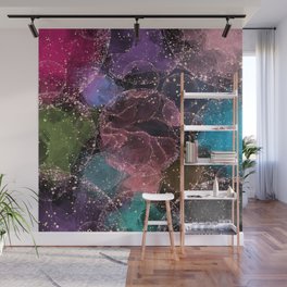 Spherical planet of bubbles.  Wall Mural