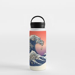 The Great Wave of Pug Water Bottle