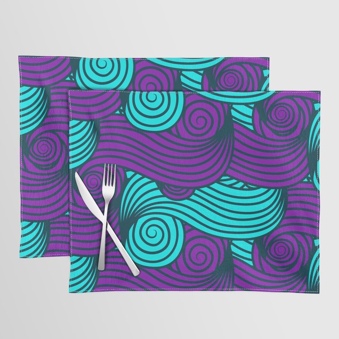 Japanese Aesthetic Pattern Placemat by Abstraction World Society6