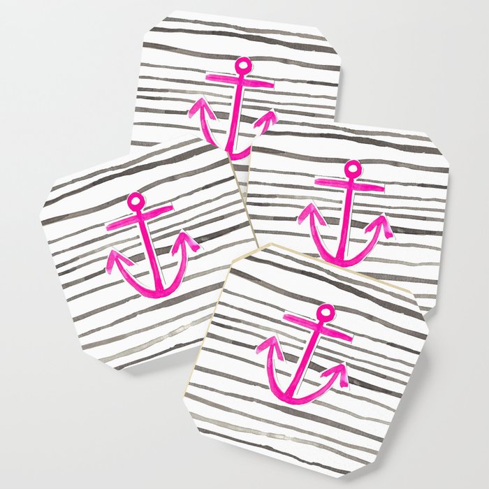 ANCHOR Symbol - Stripes  Coaster