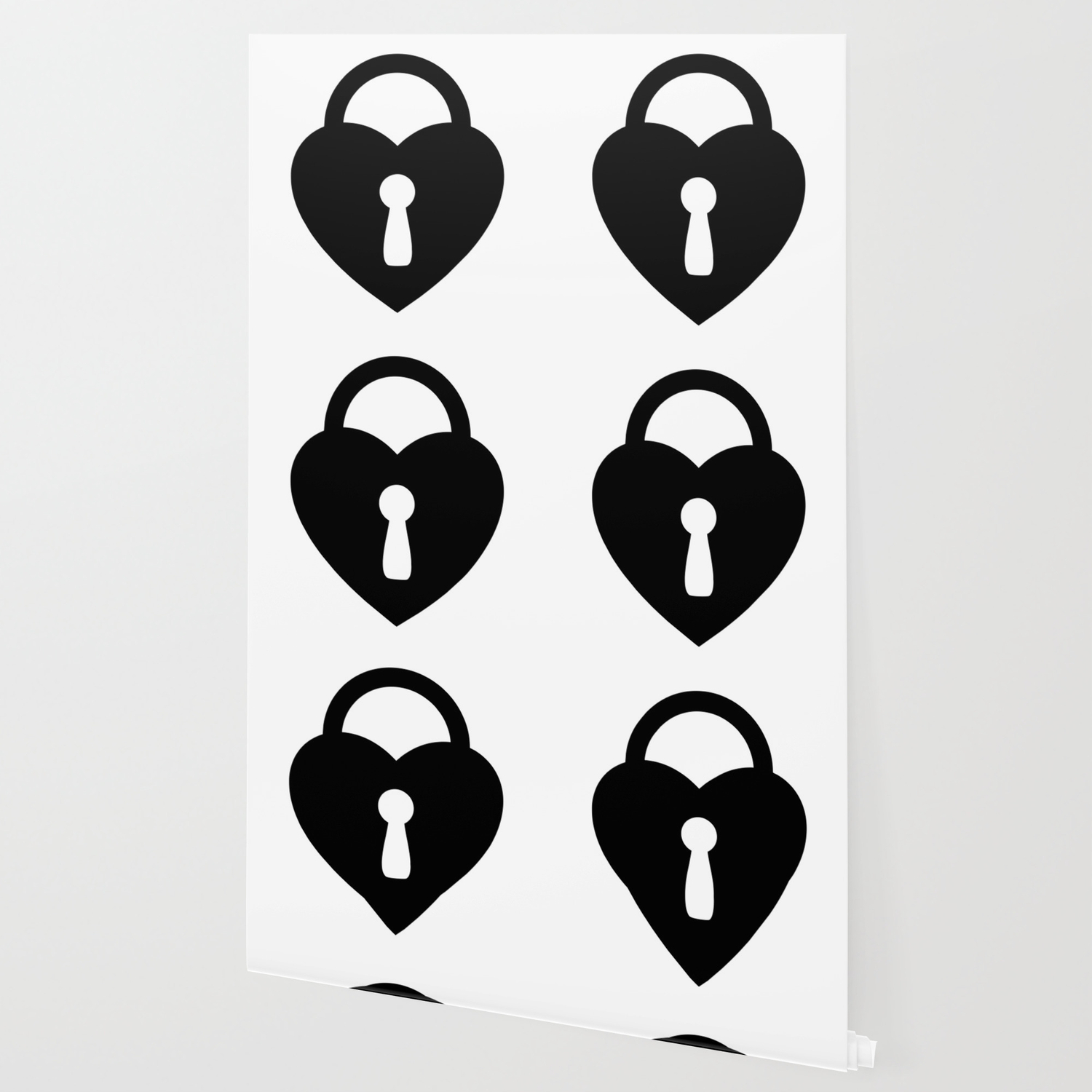 Locked Heart - black Wallpaper by XOOXOO | Society6