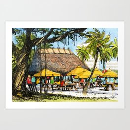 Tiki Bar in Sarasota Art Print