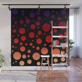 Retro Vibes Dots on Color Gradient - Mahama Wall Mural