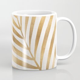 Metallic Gold Palm Leaf Coffee Mug | Tropicals, Desert, Nature, Artdeco, Moroccan, Jungle, Leaf, Luxury, Holiday, Palm 