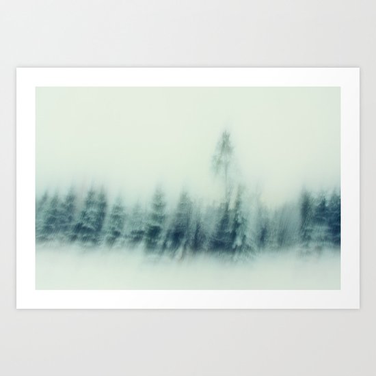 cold winter woods Art Print