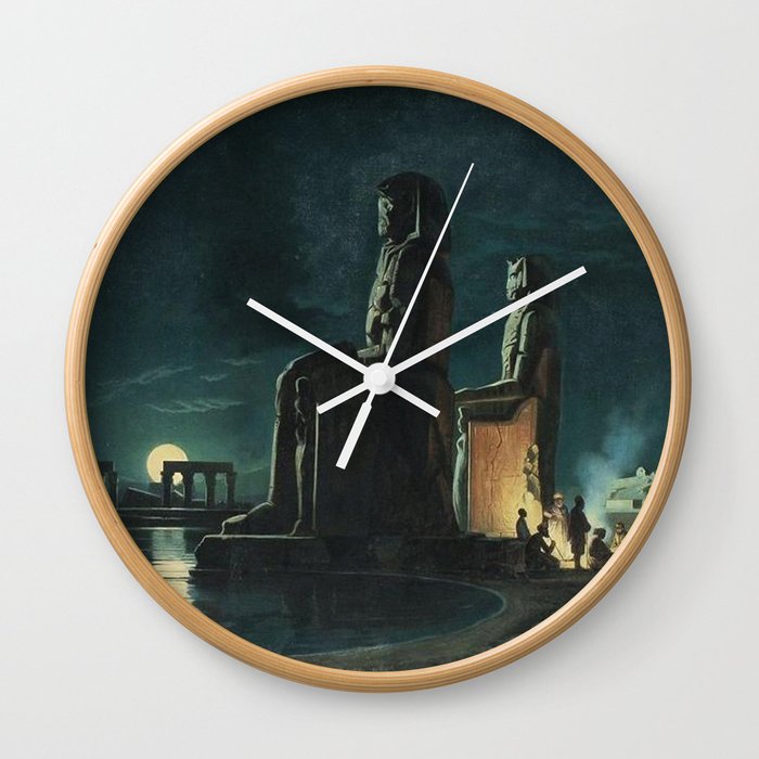 The Colossi of Memnon - Carl Friedrich Heinrich Werner  Wall Clock