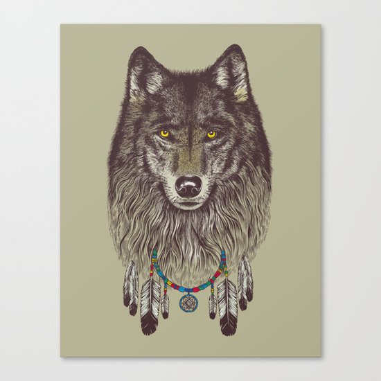 Wind Catcher Wolf Canvas Print