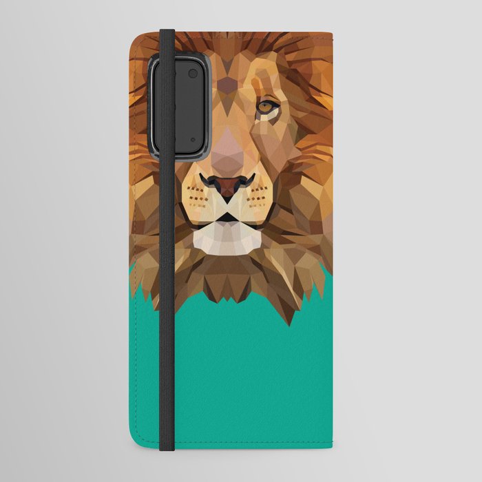 Lion king polygon animal Android Wallet Case