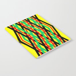 Red Yellow Green Zig Zag Pattern Notebook