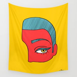 A piece of face Wall Tapestry
