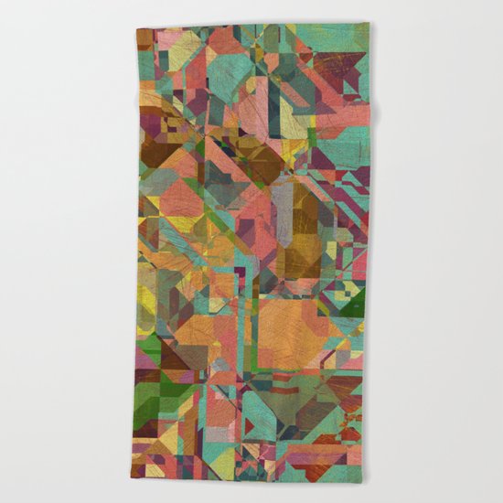 Aztec Vintage Pattern 03 Beach Towel