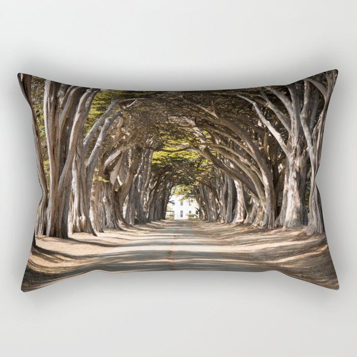California Cypress Tree Tunnel Rectangular Pillow