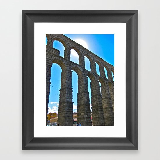 Aqua Arches Framed Art Print