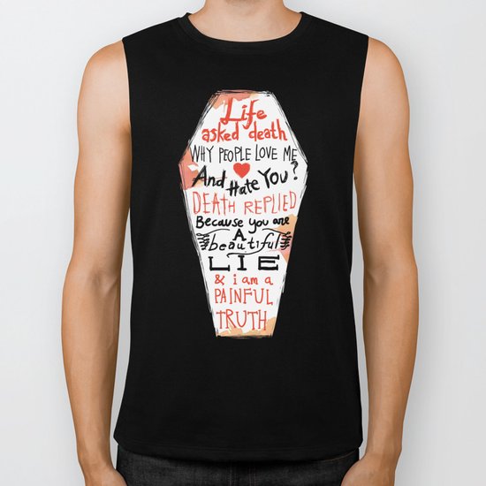 Life asked death... Biker Tank