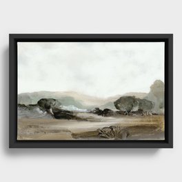 Ash Trees Framed Canvas