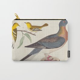 Passenger Pigeon, Blue-mountain Warbler, and Hemlock Warbler Carry-All Pouch | Illustration, Print, Passengerpigeon, Old, Birdart, Vintage, Warbler, Birds, Pigeon, Scientific 