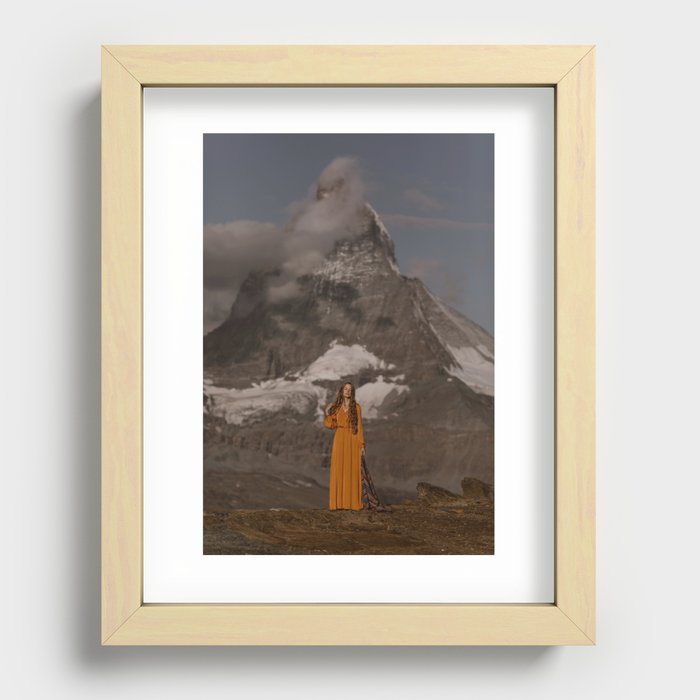Lady of the Matterhorn Recessed Framed Print