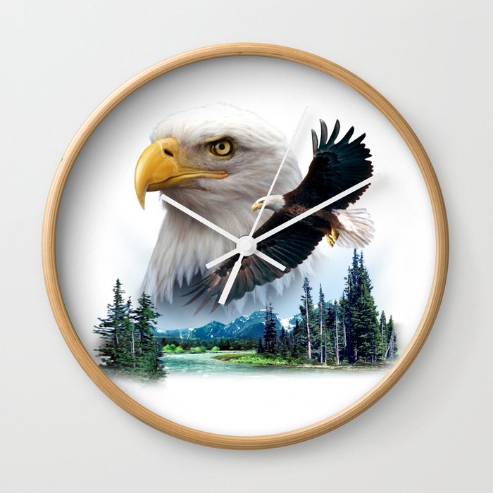 Bald Eagle River Wall Clock