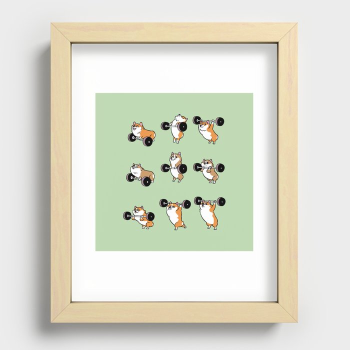 Olympic Lifting Corgi Art Print by Huebucket | Society6