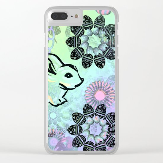 Easter Egg Pattern Clear iPhone Case