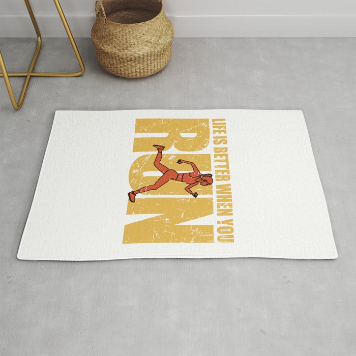 Life Is Better When You Run - Runner Girl Rug