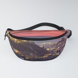 The Alhambra Palace, Cathedral and and Granada at sunset. Winter. Fanny Pack