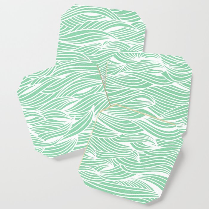 Waves – Mint Coaster