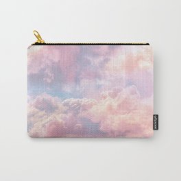Lighten Up Carry-All Pouch | Pretty, Cute, Clouds, Purple, Pink, Bright, Digital, Wisp, Collage, Sky 