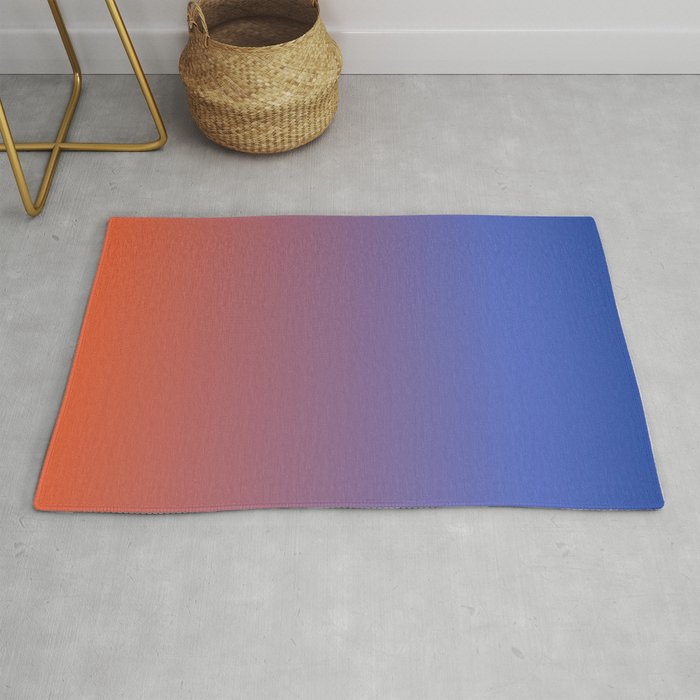 Rise - Blue Red Colourful Abstract Art Design Pattern Rug