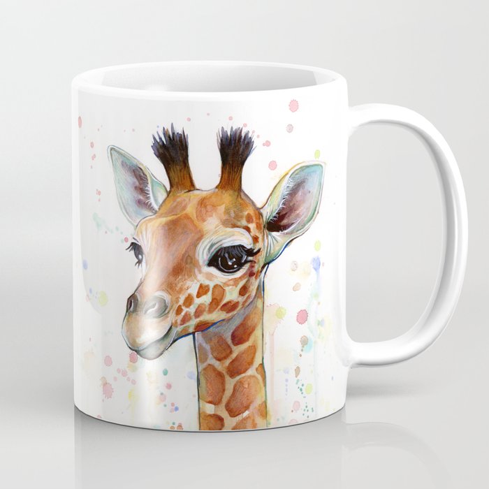 Giraffe Baby Animal Watercolor Whimsical Nursery Animals Coffee Mug ... Giraffe Baby Animal Watercolor Whimsical Nursery Animals Coffee Mug ...
