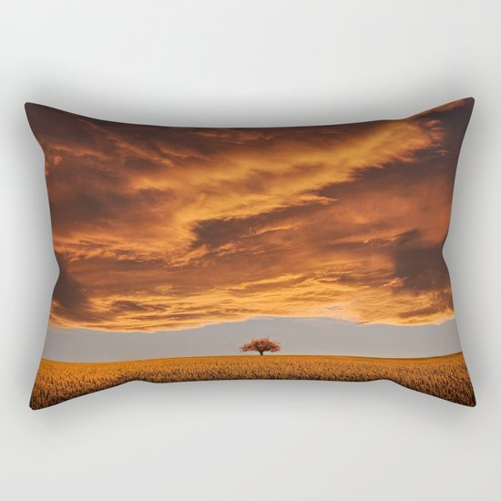 Paysage orange Rectangular Pillow