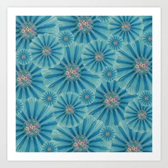 Fractal Flower Pattern Art Print
