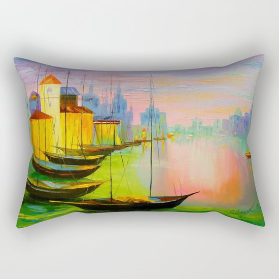 Boats Rectangular Pillow